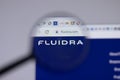 Los Angeles, California, USA - 1 June 2021: Fluidra logo or icon on website page, Illustrative Editorial