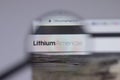 Los Angeles, California, USA - 1 June 2021: Lithium Americas Corp logo or icon on website page, Illustrative Editorial