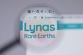 Los Angeles, California, USA - 1 June 2021: Lynas Rare Earths logo or icon on website page, Illustrative Editorial