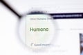 Los Angeles, California, USA - 15 March 2020: Humana icon on website page. Humana.com logo visible on display screen, Illustrative Royalty Free Stock Photo