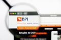 Los Angeles, California, USA - 24 March 2019: Illustrative Editorial of Banco BPI website homepage. Banco BPI logo