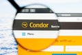 Los Angeles, California, USA - 21 March 2019: Illustrative Editorial of Condor website homepage. Condor logo visible on