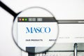 Los Angeles, California, USA - 5 March 2019: Masco website homepage. Masco logo visible on display screen, Illustrative Editorial Royalty Free Stock Photo