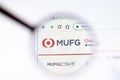 Los Angeles, California, USA - 15 March 2020: Mitsubishi UFJ Financial Group MUFG icon on website page. Mufg.jp logo visible on