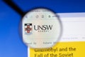 Los Angeles, California, USA - 3 March 2020: University of New South Wales UNSW Sydney website homepage logo visible on display