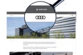 Los Angeles, California, USA - 11 Martha 2023: Audi website homepage. Audi logo visible.