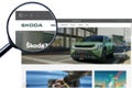 Los Angeles, California, USA - 11 Martha 2023: Skoda website homepage. Skoda logo visible.