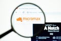 Los Angeles, California, USA - May 31 2020 : Official website of Micromax.