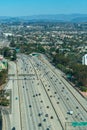 Aerial view of the 405 near Los Angeles Airport (LAX)