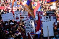 Los Angeles, California, USA - October 2020: Make dolma not war. Demonstration posters. Anti Bomb and Cruelty