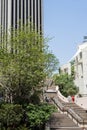 Stair outside of OUE Skyspace LA Royalty Free Stock Photo