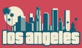 Los Angeles California USA skyline postcard