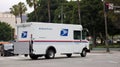 Los Angeles, California: USPS United States Postal Service delivery truck