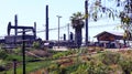 Los Angeles, California: view of The Inglewood Oil Field pumpjack located in the Baldwin Hills