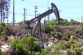 Los Angeles, California: view of The Inglewood Oil Field pumpjack located in the Baldwin Hills