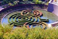 Los Angeles, California: view of Robert Irwin\'s Central Garden at The Getty Center Museum