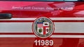 Los Angeles city emblem on fire department ambulance