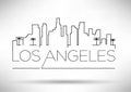 Los Angeles City Line Silhouette Typographic Design Royalty Free Stock Photo