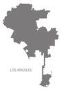 Los Angeles city map grey illustration silhouette shape Royalty Free Stock Photo