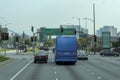 Los Angeles city roads Santa Monica blvd Royalty Free Stock Photo