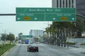 Los Angeles city roads Santa Monica blvd Royalty Free Stock Photo