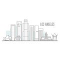 Los Angeles city skyline - downtown cityscape