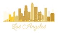 Los Angeles City skyline golden silhouette. Royalty Free Stock Photo