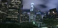 Los Angeles city skyline at night Royalty Free Stock Photo