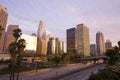 Los Angeles city at sunset