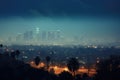 Los Angeles cityscape at night, California, United States of America, Los Angeles at night, AI Generated Royalty Free Stock Photo