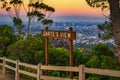 Los Angeles from Dante's View viewpoint in California photographed at sunset