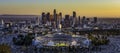 Los Angeles Dodger Stadiun at sunset view