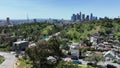 Los Angeles Downtown Elysian Park Grand View Point Aerial Shot Elevate in California USA