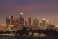 Los Angeles downtown night scene