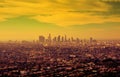 Sunrise over downtown Los Angeles. Royalty Free Stock Photo