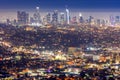 Los Angeles Downtown sunset Royalty Free Stock Photo