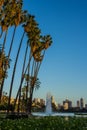 Los Angeles` Echo Park Lake Royalty Free Stock Photo