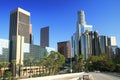 Los Angeles financial district Royalty Free Stock Photo