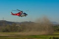 Los Angeles Fire Department helicopter Royalty Free Stock Photo