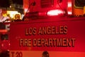 Los Angeles Fire Department truck sign