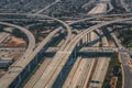 Los Angeles 110 and 105 Freeway Interchange Ramps Aerial