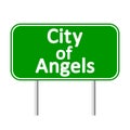 Los Angeles green road sign