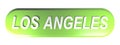 LOS ANGELES green rounded rectangle push button - 3D rendering illustration