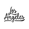 Los Angeles hand lettering on white background