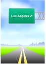 Los Angeles Highway Sign Royalty Free Stock Photo