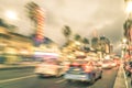 Los Angeles - Hollywood Boulevard before sunset - Walk of Fame o Royalty Free Stock Photo