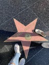 Los Angeles, Hollywood, USA, February 19 2020: Hollywood Blvd in Los Angeles with Michael Jackson Star Royalty Free Stock Photo