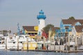 Sunny view of the beautiful Marina Del Rey harbor Royalty Free Stock Photo