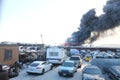 Los Angeles Junk Yard Fire 2016 Plumes Smoke & Flames