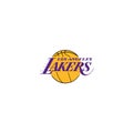 Los angeles lakers logo editorial illustrative on white background